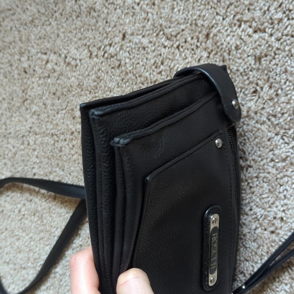 Rosetti Black Vegan Leather Cross Body Bag - Picture 7 of 8
